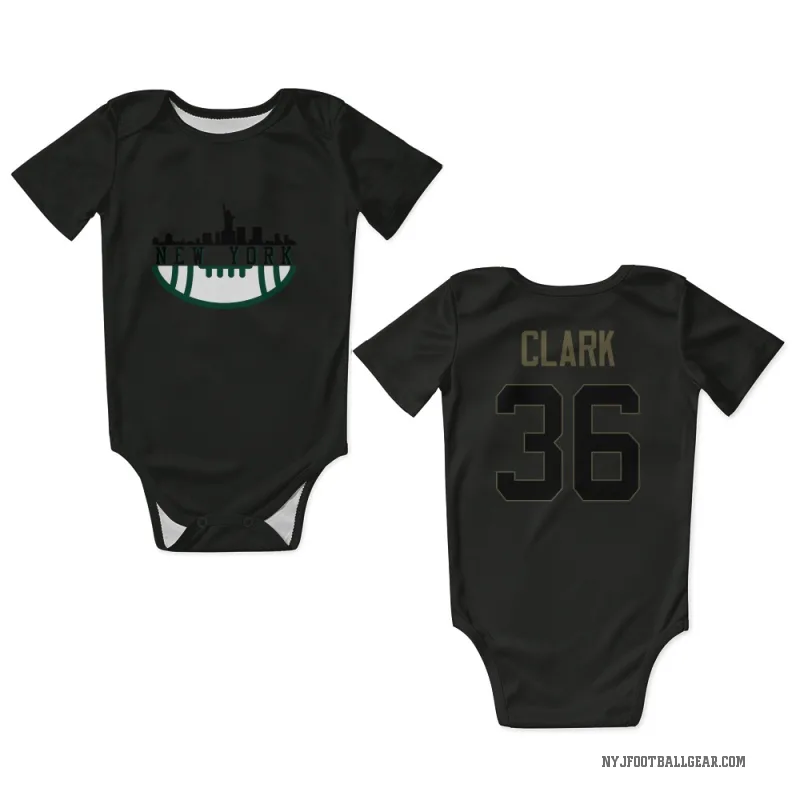 Chuck Clark Black New York Jets Service Newborn & Infant Bodysuit