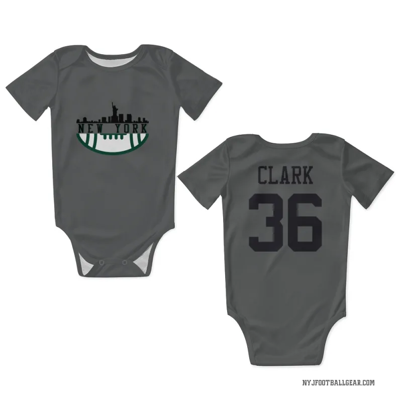 Chuck Clark Charcoal New York Jets Newborn & Infant Bodysuit