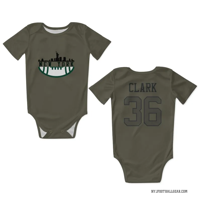 Chuck Clark Olive New York Jets Newborn & Infant Bodysuit