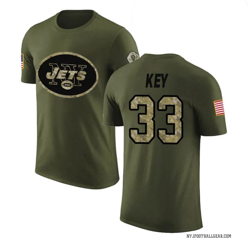 Jaylen Key Men's Olive New York Jets Salute to Service T-Shirt