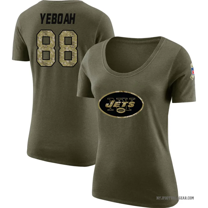 Kenny Yeboah Women's Olive New York Jets Salute to Service Scoop Neck T-Shirt