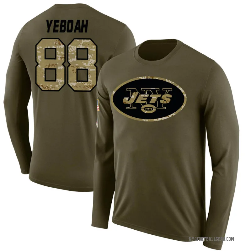 Kenny Yeboah Youth Olive New York Jets Salute to Service Sideline Long Sleeve T-Shirt