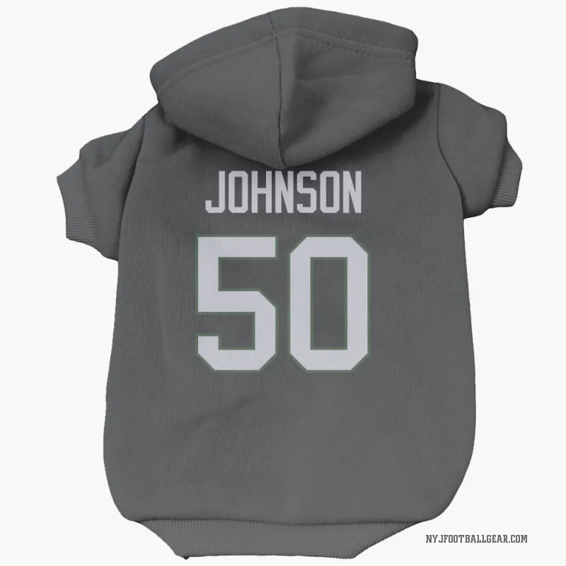 Tyreek Johnson Black New York Jets Cat & Dog Pet Hoodie