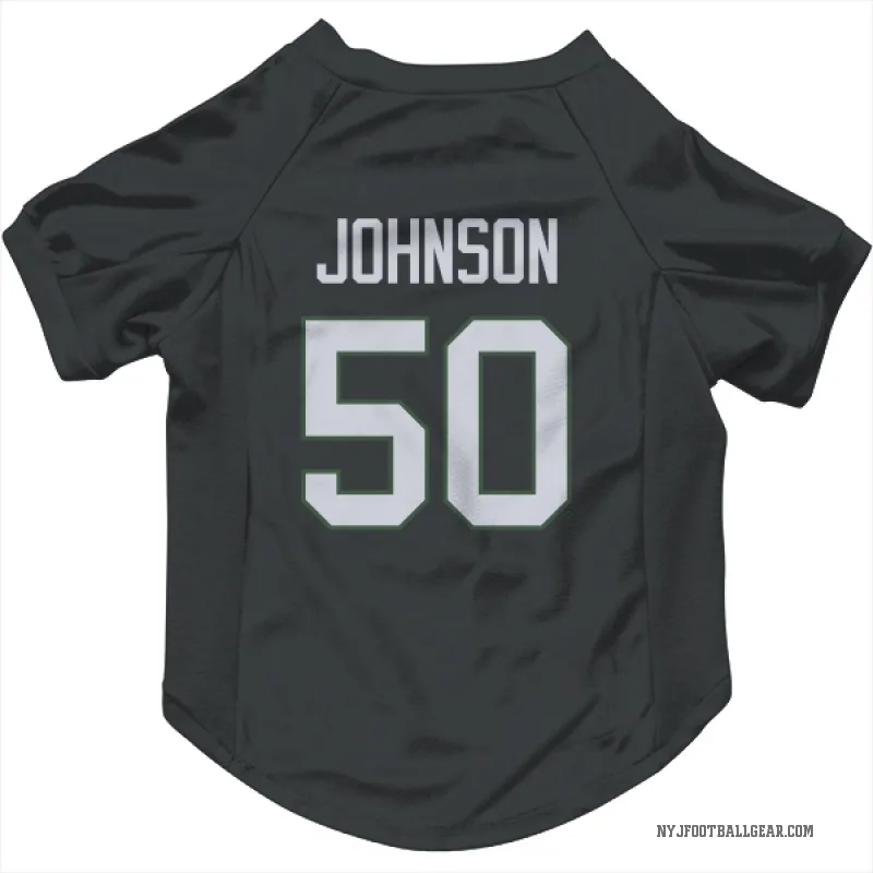 Tyreek Johnson Black New York Jets Cat & Dog Pet Jersey