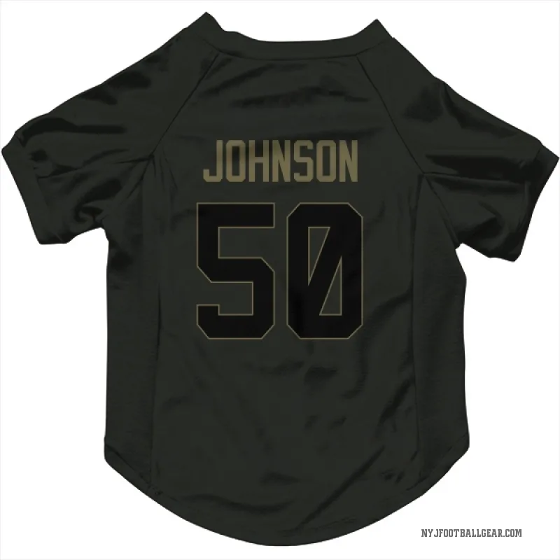 Tyreek Johnson Black New York Jets Service Cat & Dog Pet Jersey